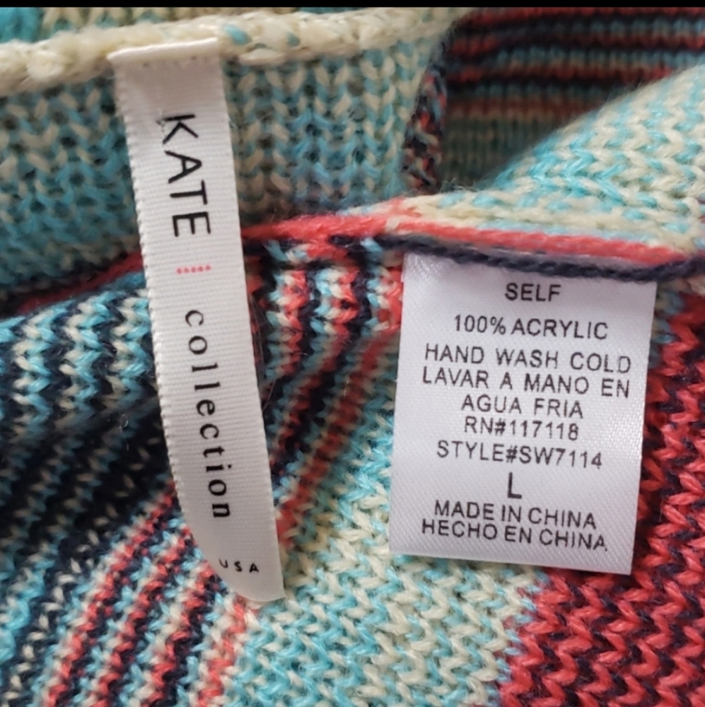 Kate Collections Aztec Open Front Sweater - Picture 2 of 5